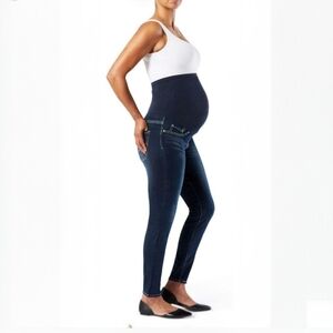Levi’s Maternity Skinny Jeans Full Coverage Belly Panel Dark Wash Size Large